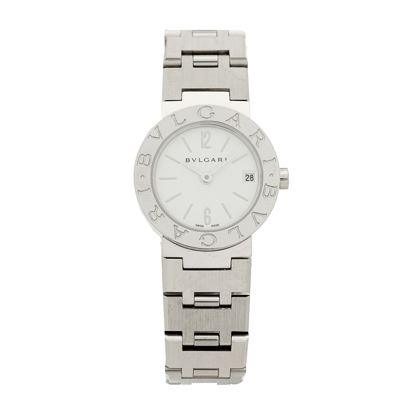 Stainless Steel 23mm Quartz Watch  White