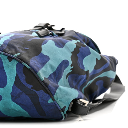 Prada Tessuto Nylon Camouflage Print Backpack Royal 9 of 10