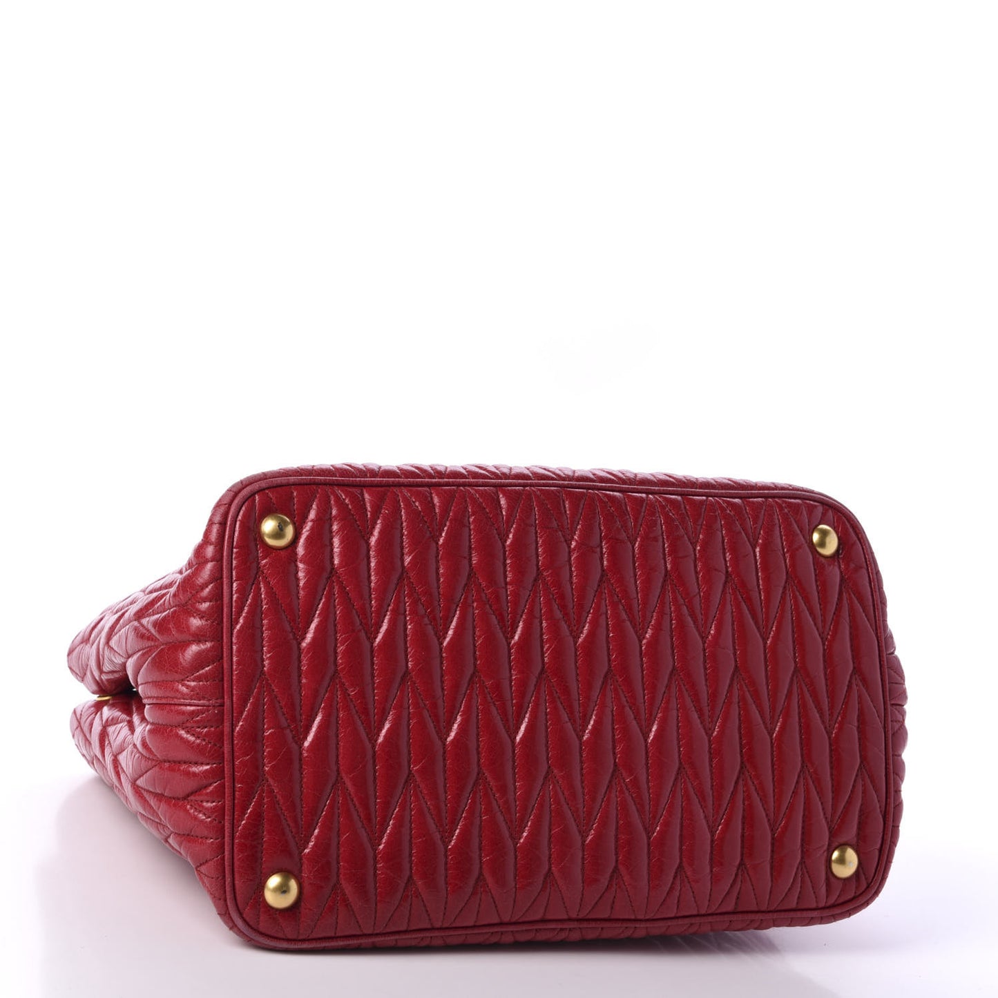 Nappa Matelasse Bow Tote Fuoco