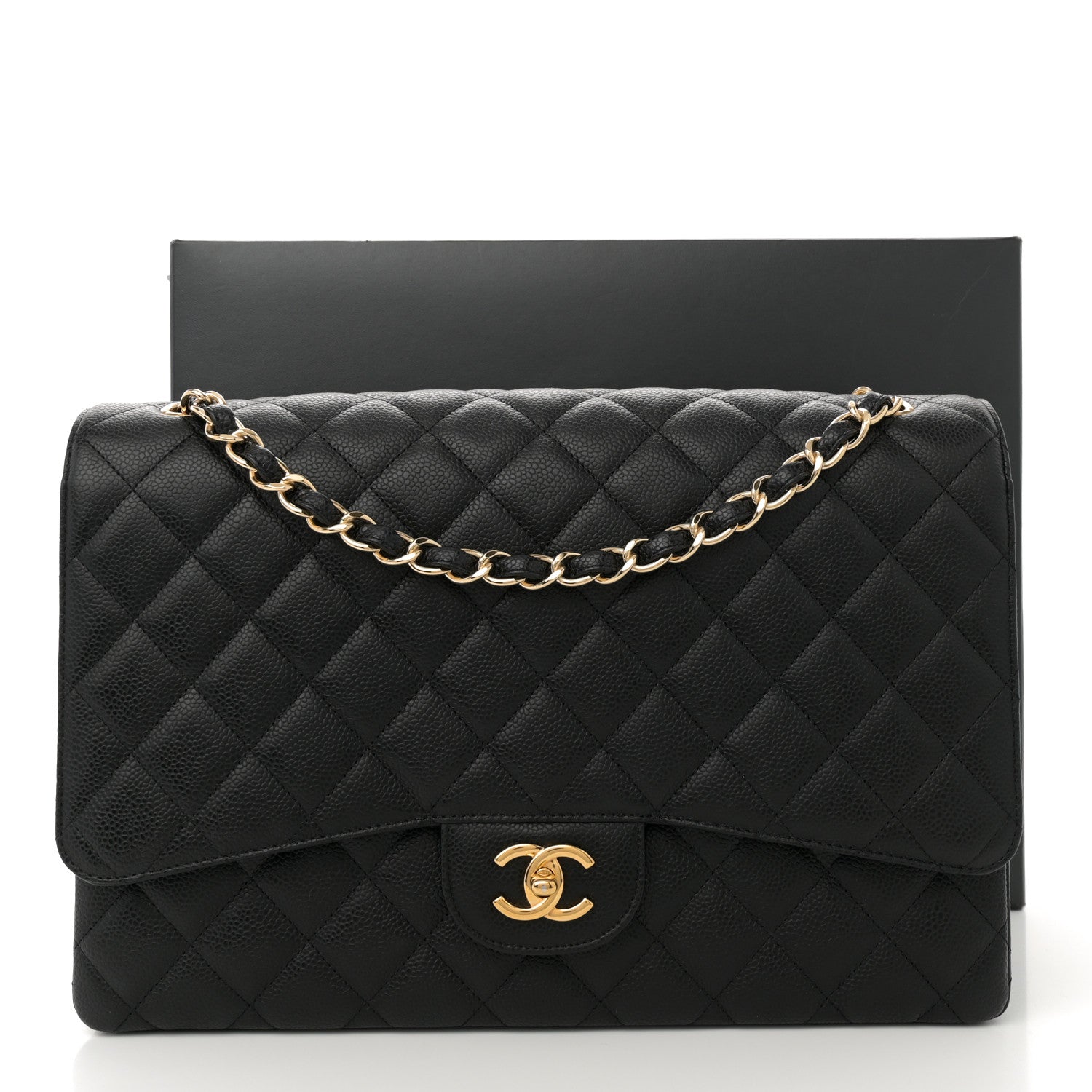 Chanel Caviar Quilted Maxi Single Flap Black 11 of 11