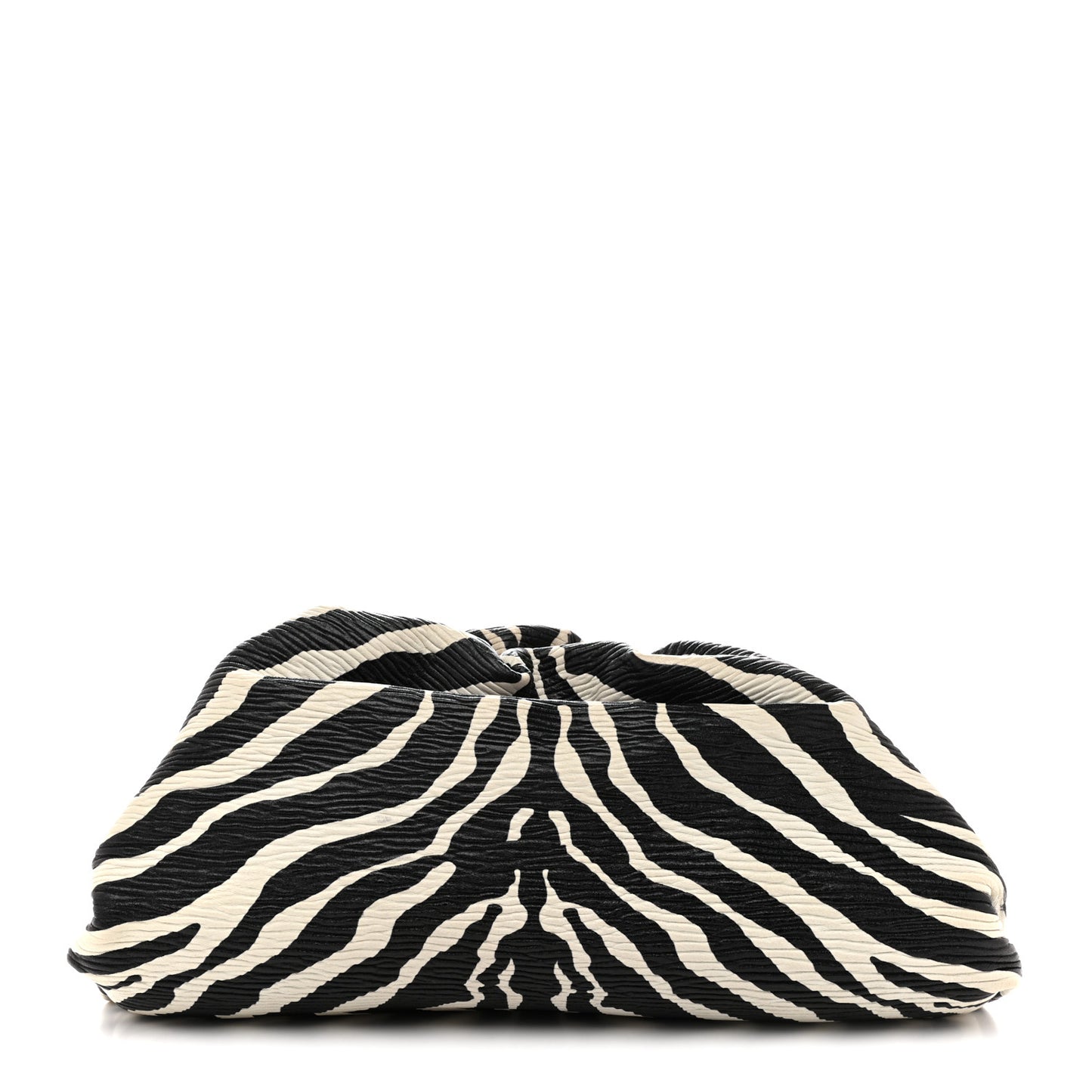 Nappa Zebra Print The Pouch Oversized Clutch White Black