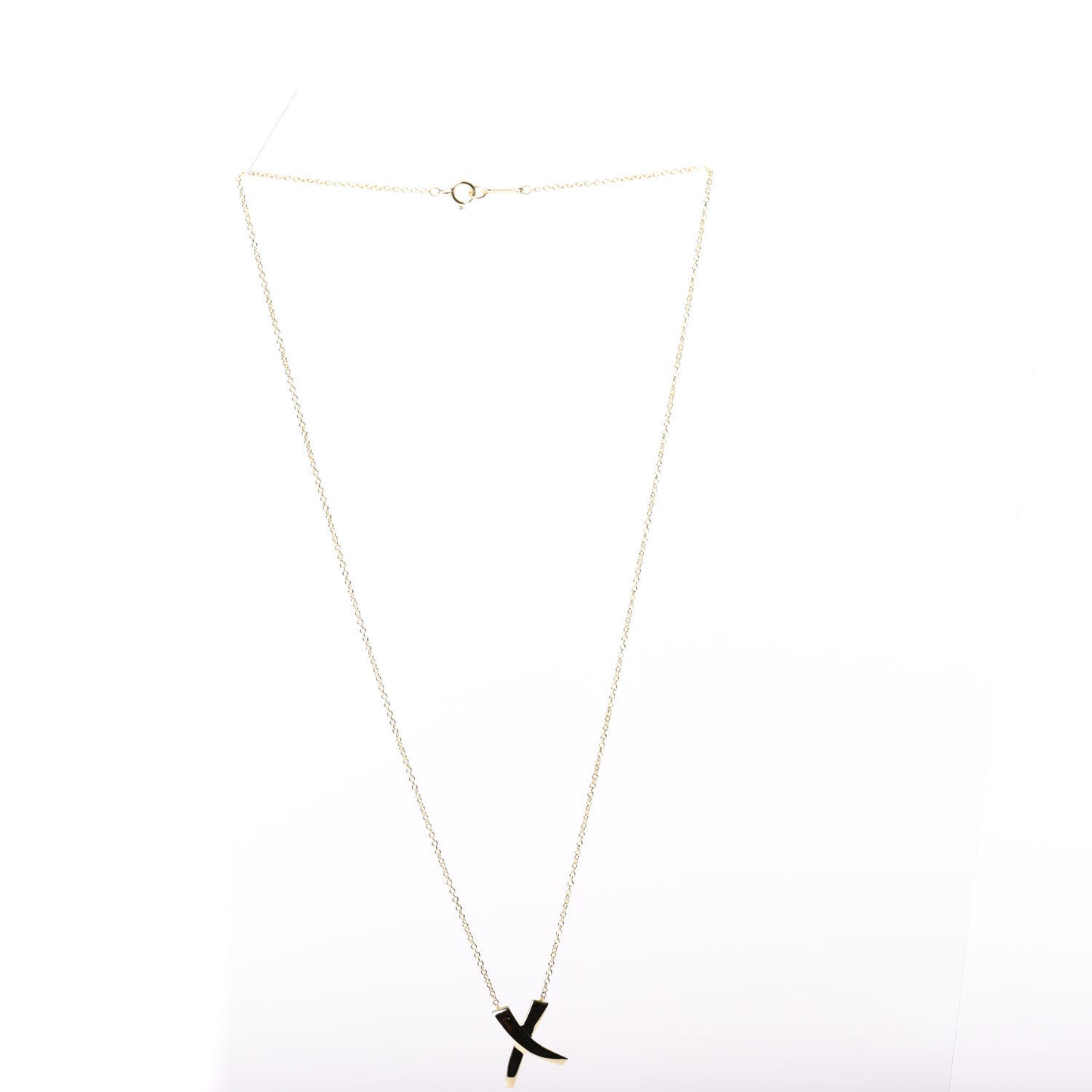 18K Yellow Gold Paloma Picasso Graffiti X Pendant Necklace