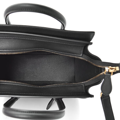 Celine Smooth Calfskin Nano Luggage Black 5 of 11