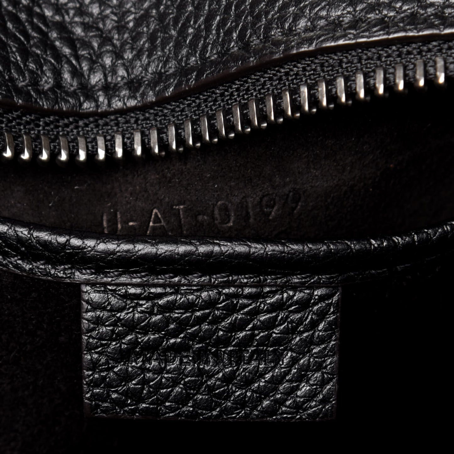 Drummed Calfskin Nano Luggage Black