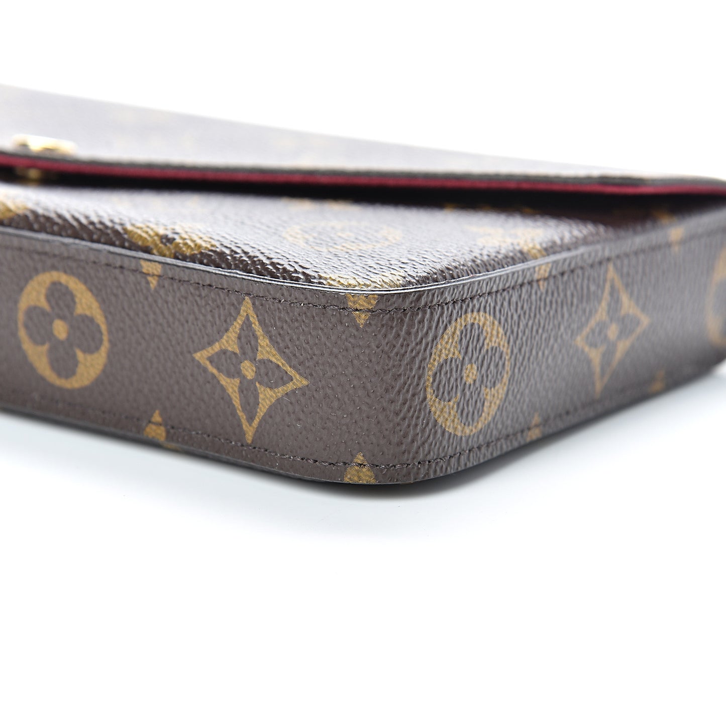 Monogram Pochette Felicie Chain Wallet Fuchsia