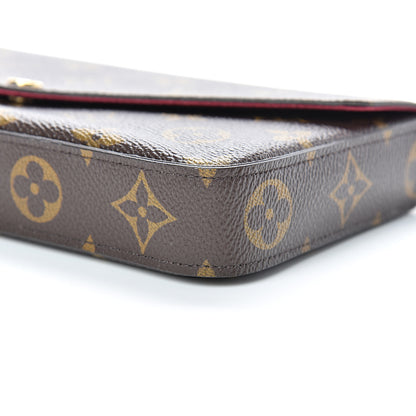 Louis Vuitton Monogram Pochette Felicie Chain Wallet Fuchsia 10 of 11