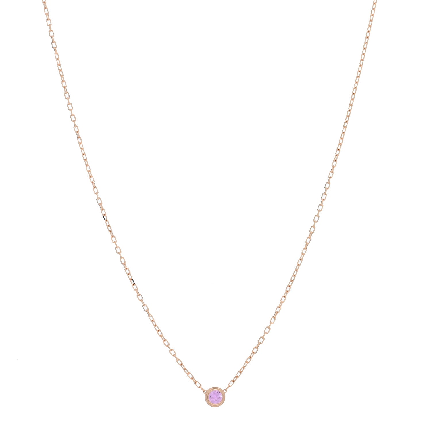 Cartier 18K Pink Gold Pink Sapphire D'Amour Pendant Necklace 1 of 5