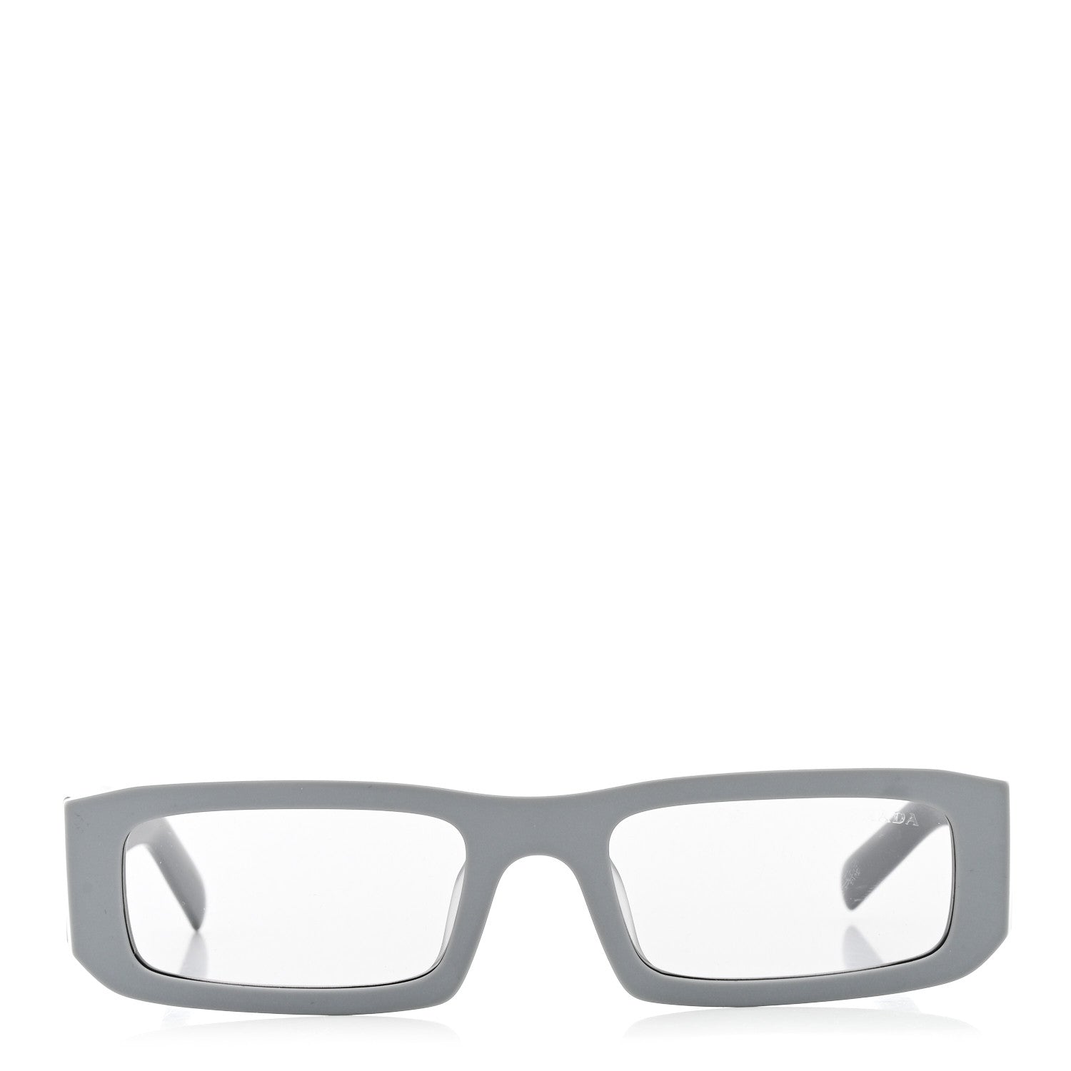 Prada Acetate Rectangular Sunglasses SPR D09-D Matte Cement 2 of 7
