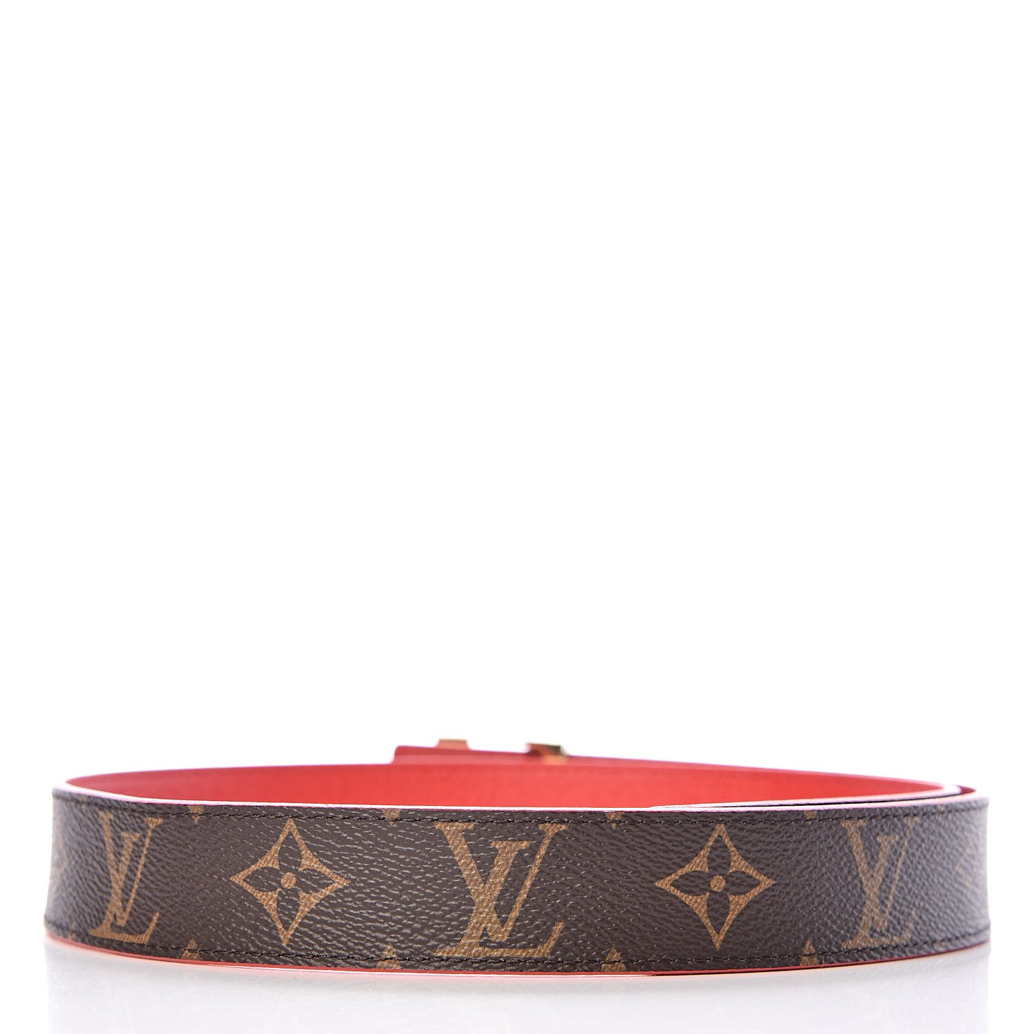 Louis Vuitton Monogram 30mm LV Initiales Reversible Belt 75 30 Coquelicot 3 of 8