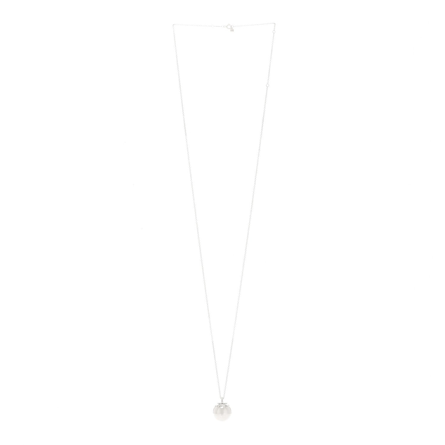 Tiffany Sterling Silver 12.75mm HardWear Ball Pendant Necklace 3 of 5