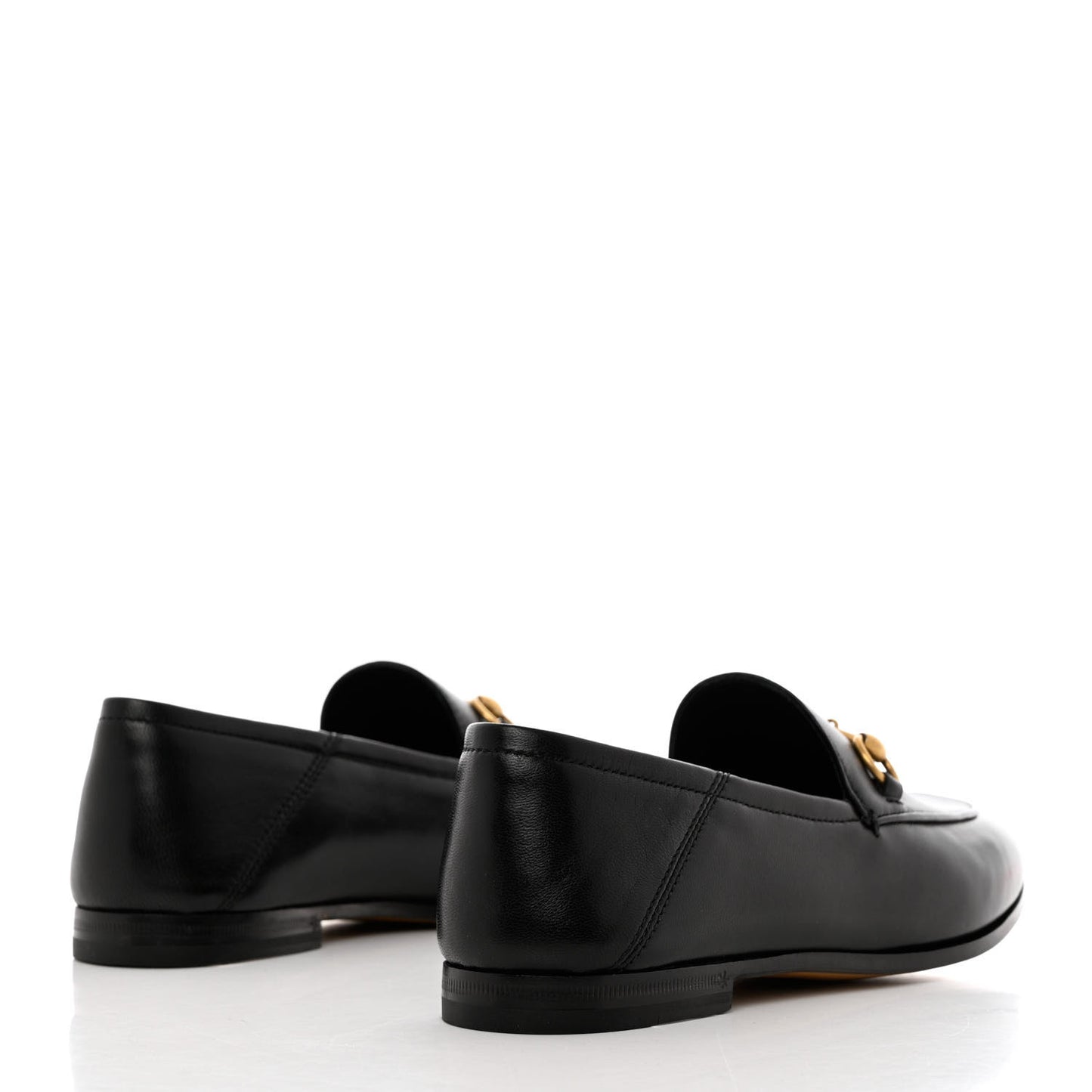Lambskin Womens Brixton Horsebit Loafers 35.5 Black