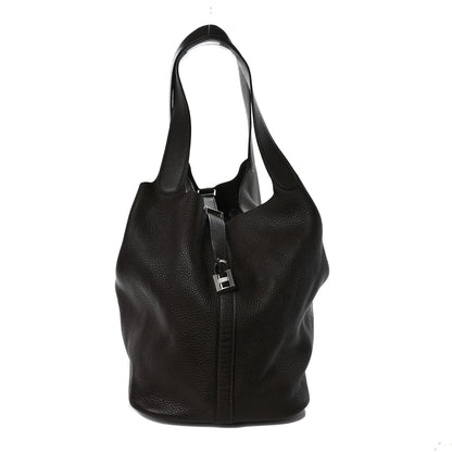 Hermes Taurillon Clemence Picotin Lock TGM Chocolate 1 of 10