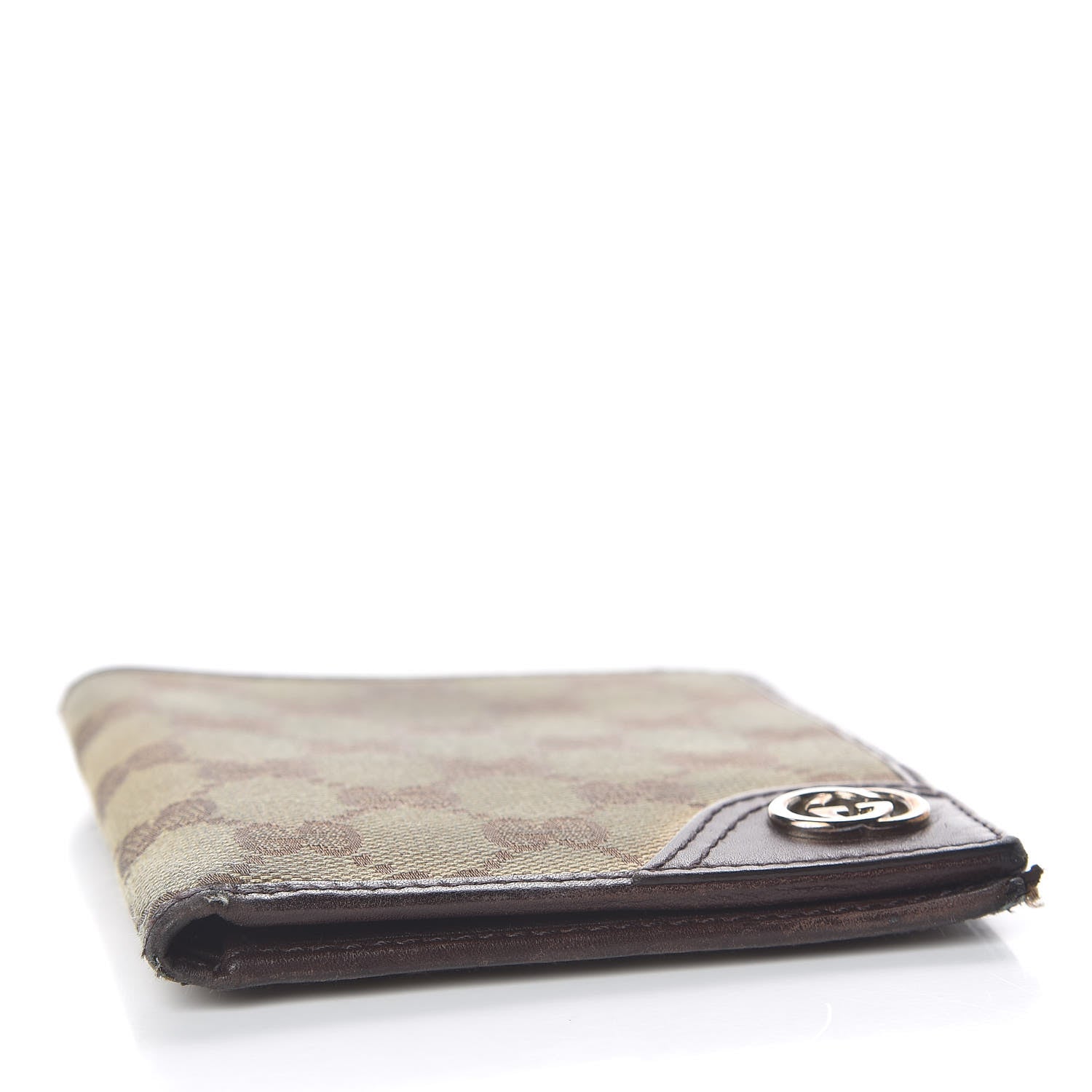 Gucci Monogram Mens New Britt Bi-Fold Wallet Dark Brown 4 of 14