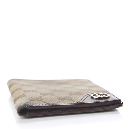 Gucci Monogram Mens New Britt Bi-Fold Wallet Dark Brown 4 of 14
