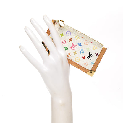 Louis Vuitton Monogram Multicolor Key Pouch White 2 of 6