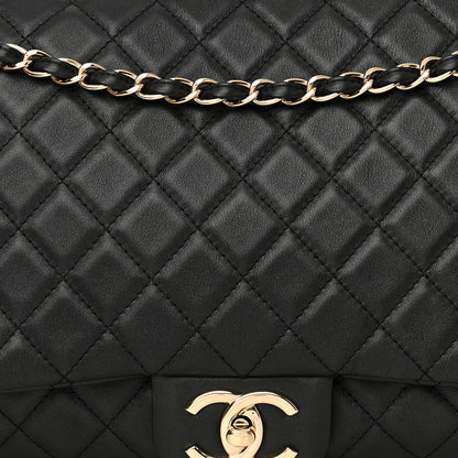Chanel Calfskin Quilted XXL Travel Flap Bag Black 8 of 11
