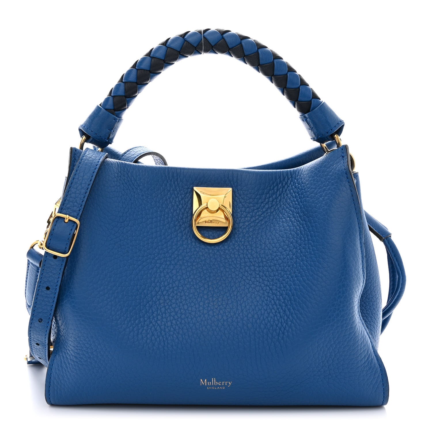 Mulberry Heavy Grain Small Iris Tote Porcelain Blue Midnight 1 of 12