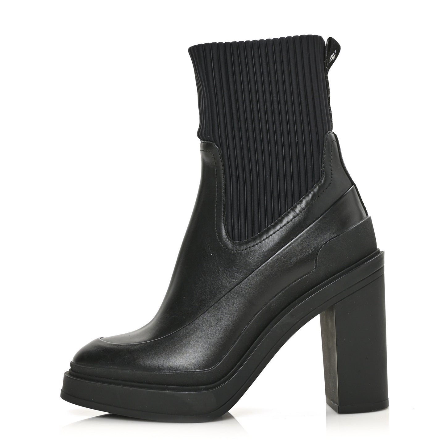 Technical Canvas Calfskin Womens Vandale Ankle Boots 37 Black