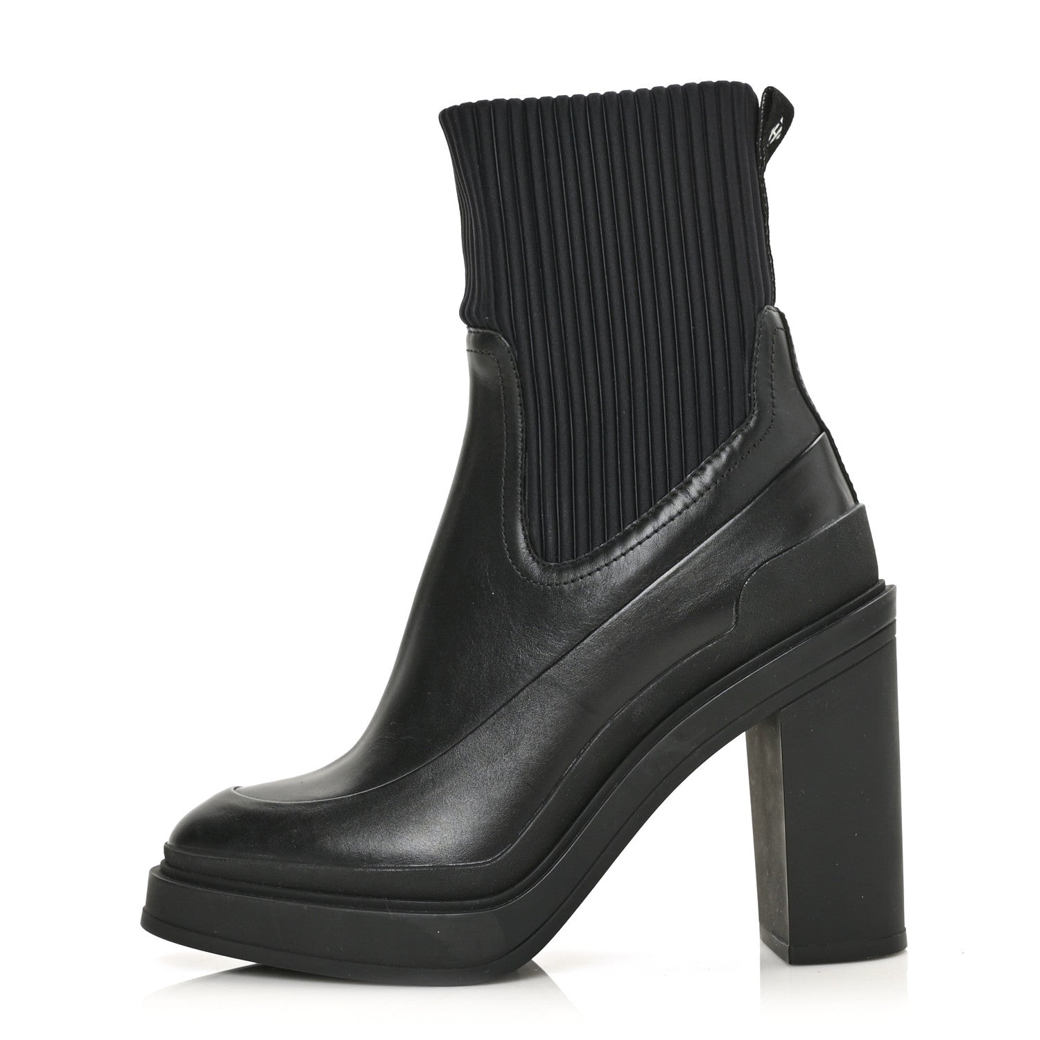 Hermes Technical Canvas Calfskin Womens Vandale Ankle Boots 37 Black 1 of 6