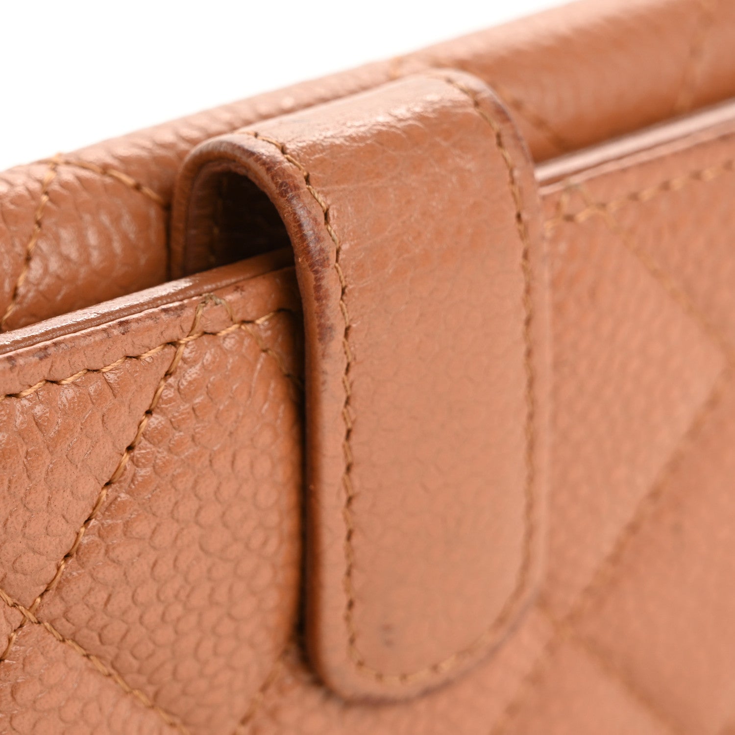 Chanel Caviar Quilted Long Flap Wallet Light Brown 15 of 19