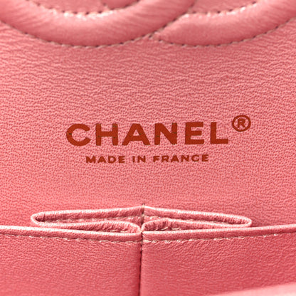 Chanel Iridescent Caviar Quilted Medium Double Flap Rose Pink 6 of 10