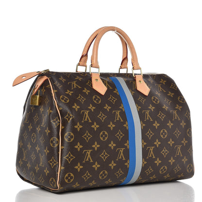 Louis Vuitton Monogram My LV Heritage Speedy 35 Blue De France Gris 3 of 10