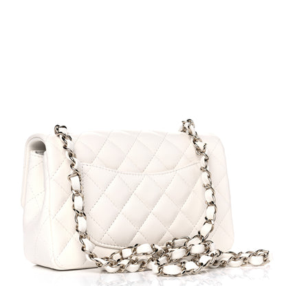 Chanel Lambskin Quilted Mini Rectangular Flap White 2 of 4