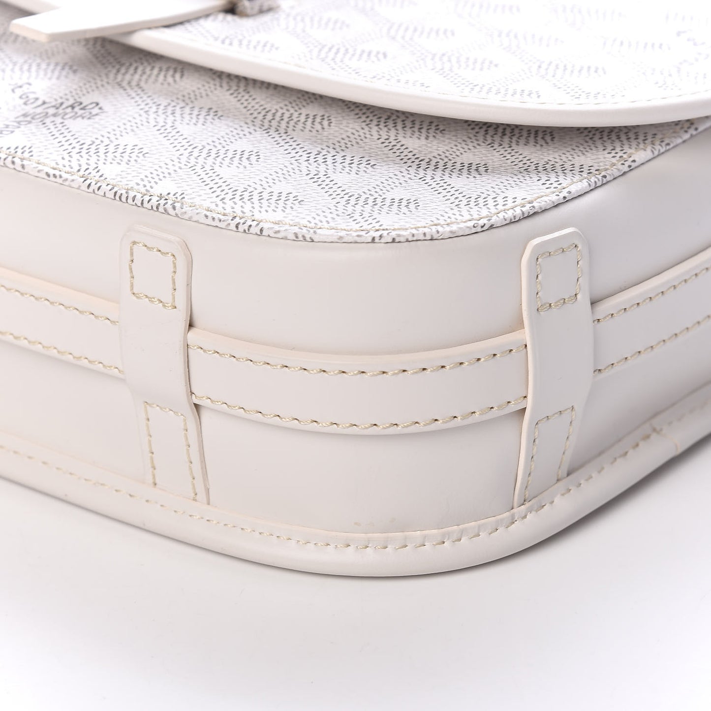 Goyardine Belvedere II PM Messenger Bag White