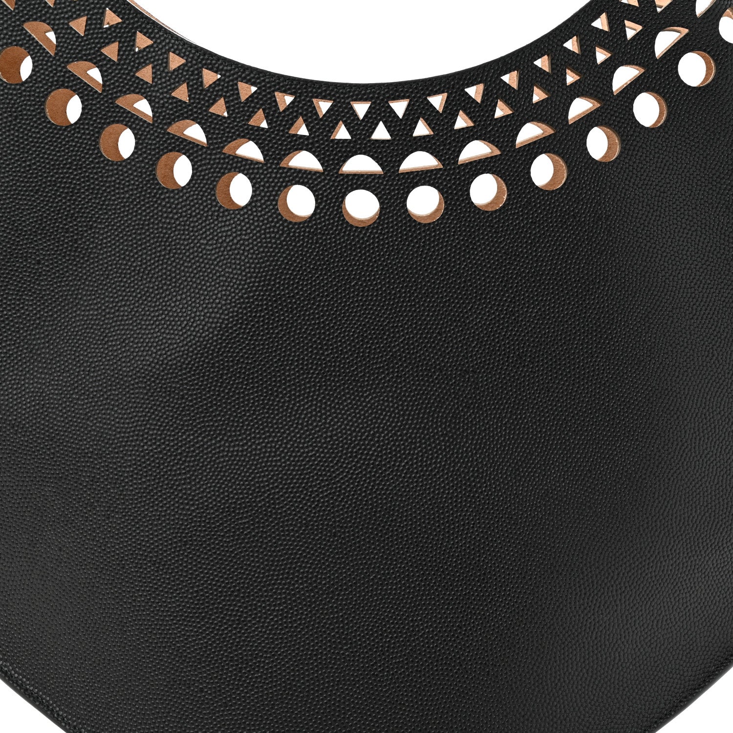 Alaia Calfskin Laser Cut Medium Gail Shoulder Bag Black 8 of 10