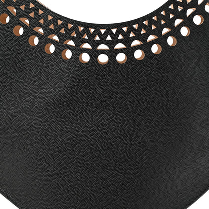 Alaia Calfskin Laser Cut Medium Gail Shoulder Bag Black 8 of 10