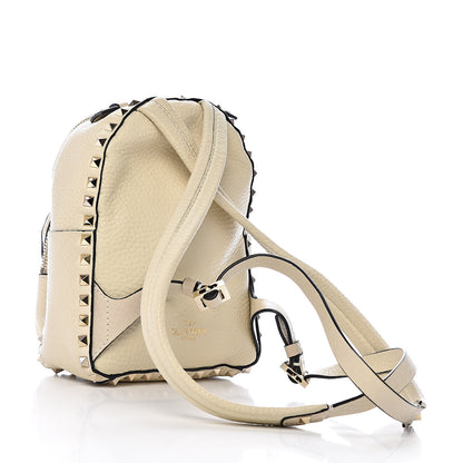 Valentino Garavani Pebbled Calfskin Mini Rockstud Backpack Ivory 3 of 9