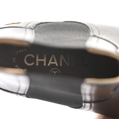 Chanel Calfskin Elastic Short Boots 36.5 Black 6 of 7