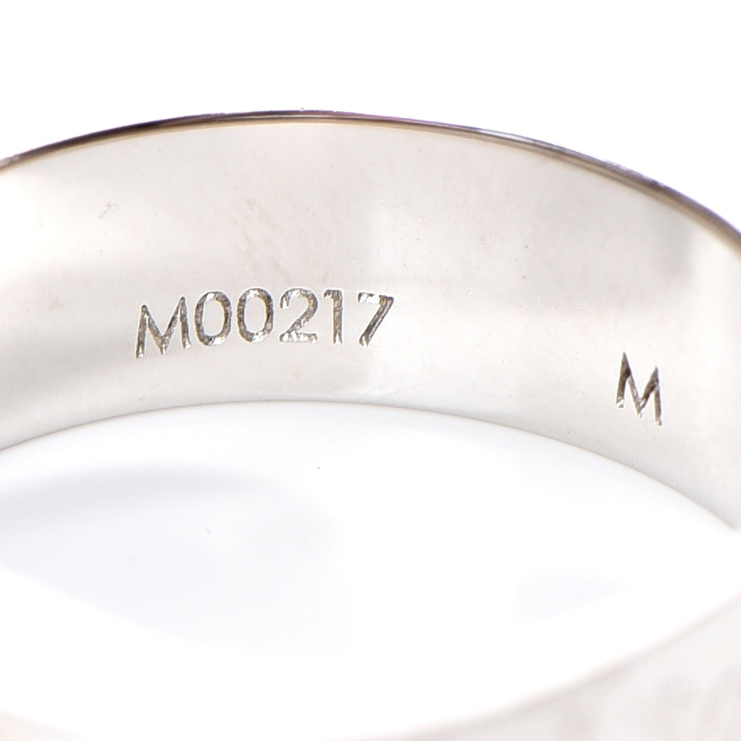 Brass Monogram Engraved Nanogram Ring M Palladium