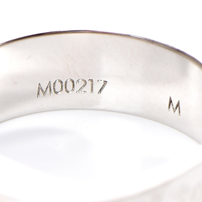 Louis Vuitton Brass Monogram Engraved Nanogram Ring M Palladium 4 of 4