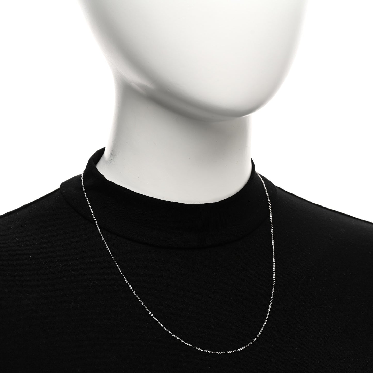 18K White Gold Chain Necklace 19.5"