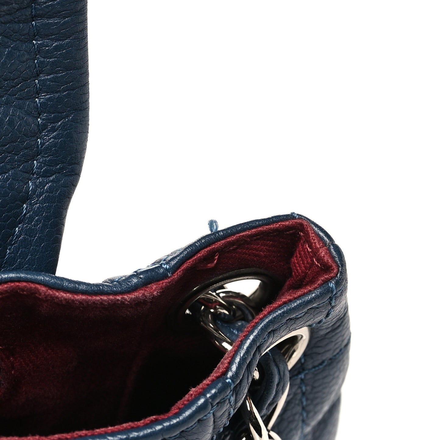 Caviar Large Half Moon Flap Navy