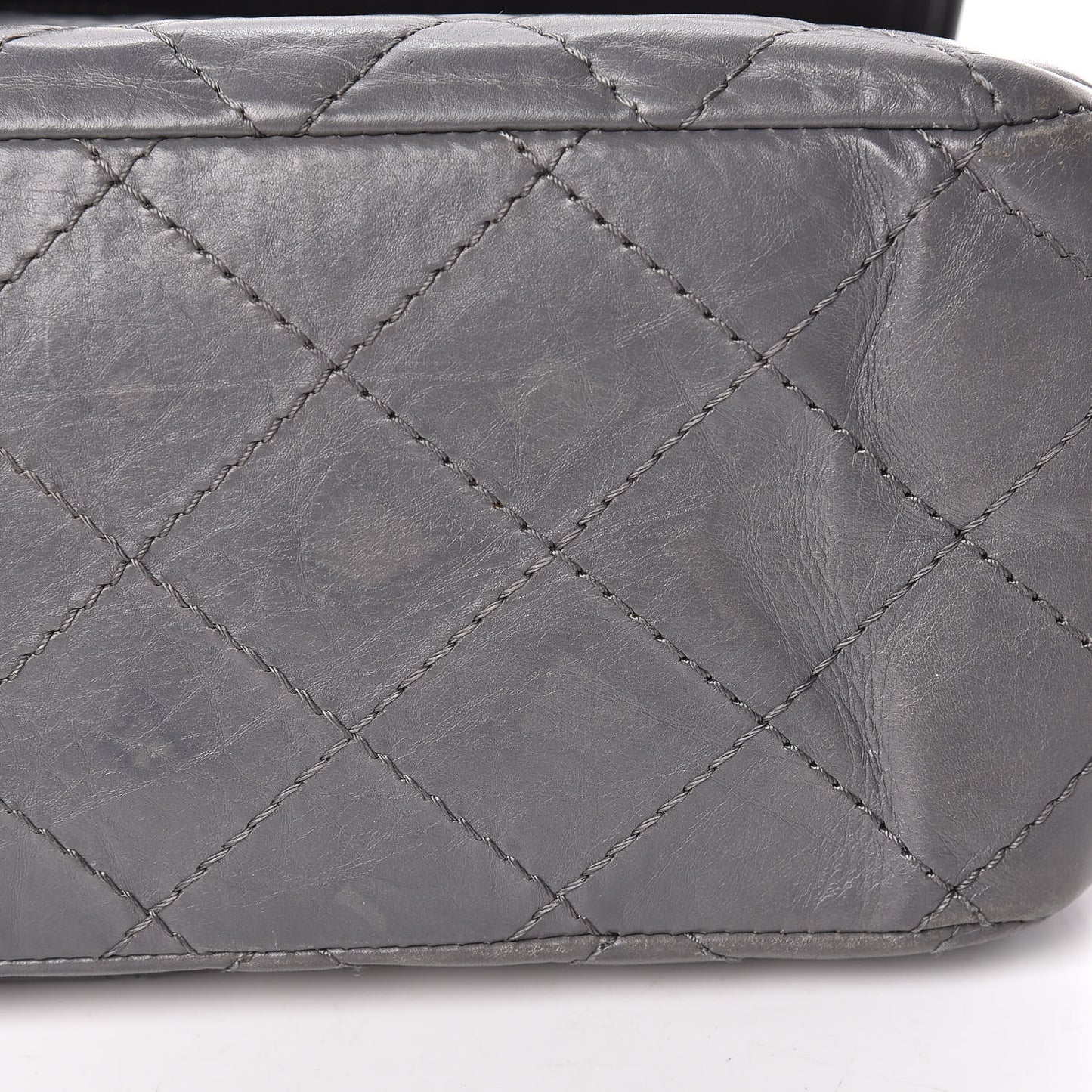Aged Calfskin Quilted 2.55 Reissue 227 Flap Grey