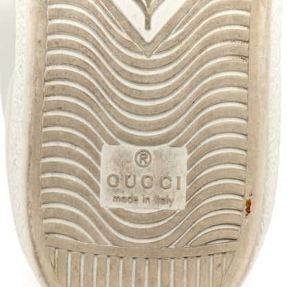 Gucci Calfskin Web Heart Embroidered Womens Ace Sneakers 38 White 7 of 11