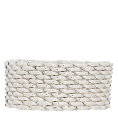 Tiffany Sterling Silver Somerset Mesh Ring 51 5.75 1 of 3