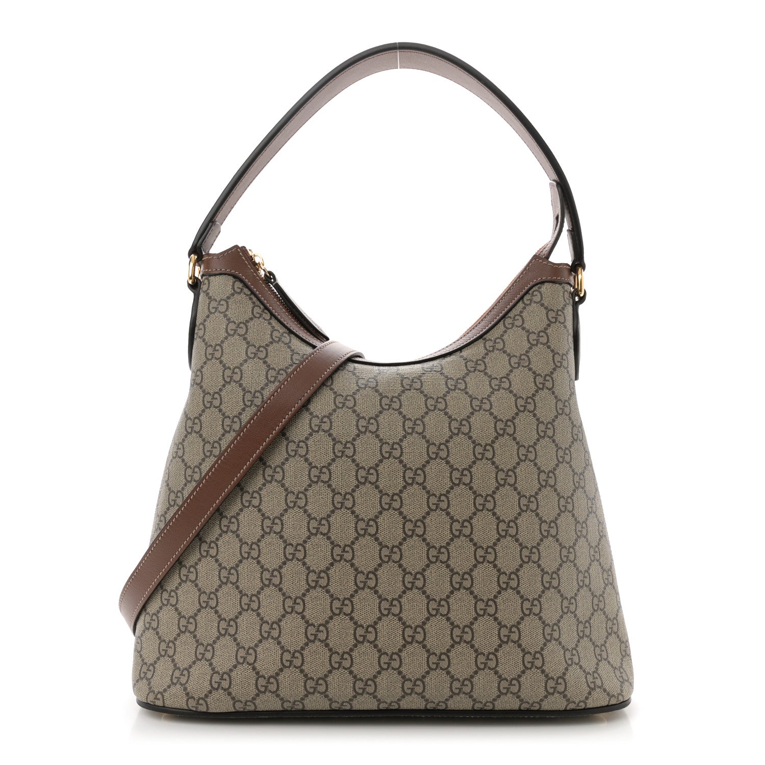 Gucci GG Supreme Monogram Linea A Hobo Brown 1 of 10