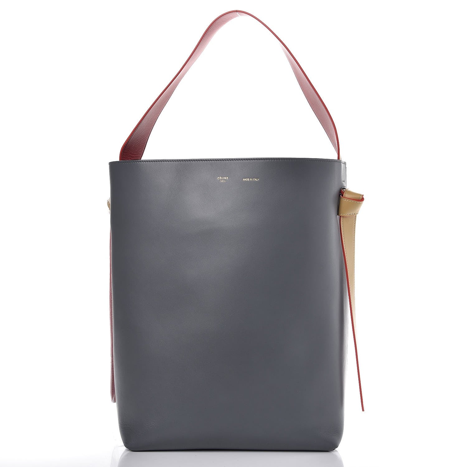 Celine Shiny Smooth Calfskin Small Twisted Cabas Kohl Cloud 3 of 8