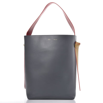 Celine Shiny Smooth Calfskin Small Twisted Cabas Kohl Cloud 3 of 8