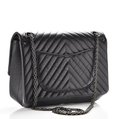 Chanel Aged Calfskin Chevron 2.55 Reissue 226 So Black 4 of 9