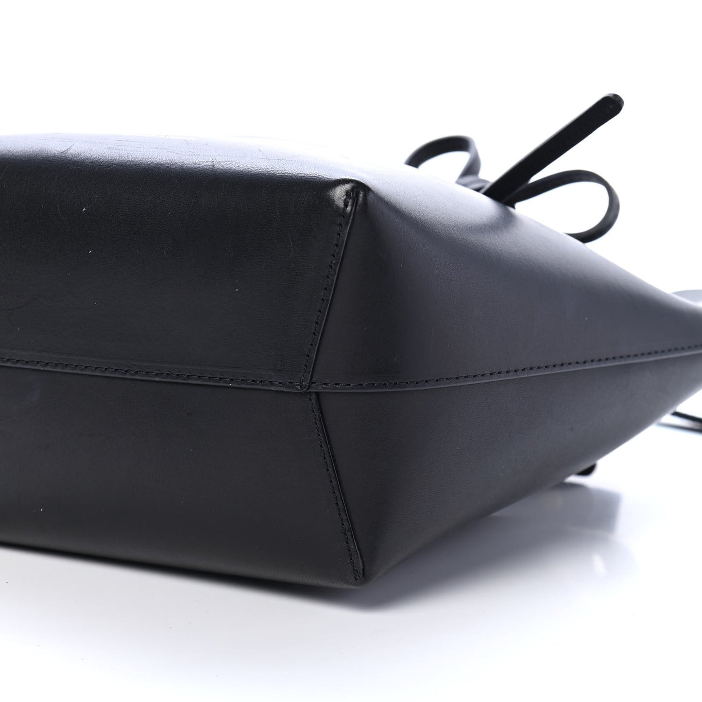 Vegetable Tanned Calfskin Mini Bucket Bag Black Oro