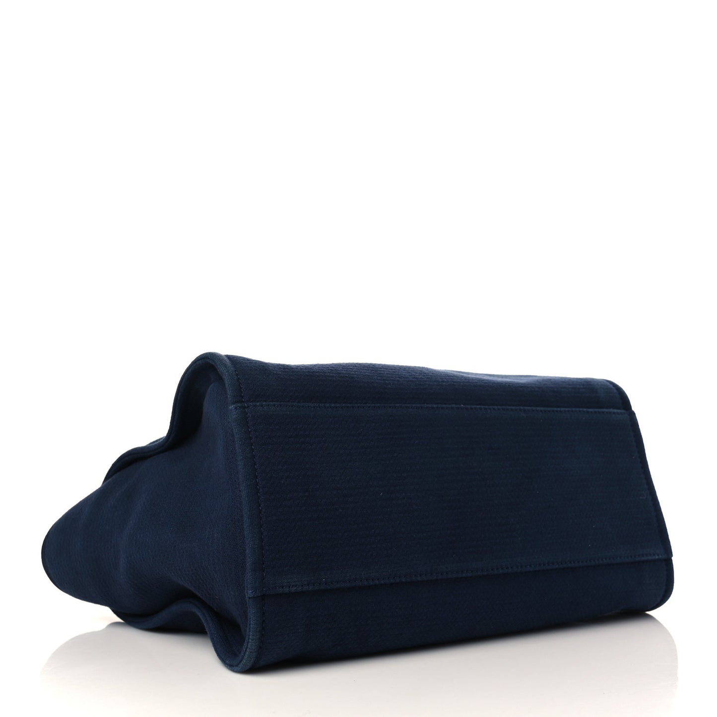 Mixed Fibers Calfskin Medium Deauville Tote Navy Blue