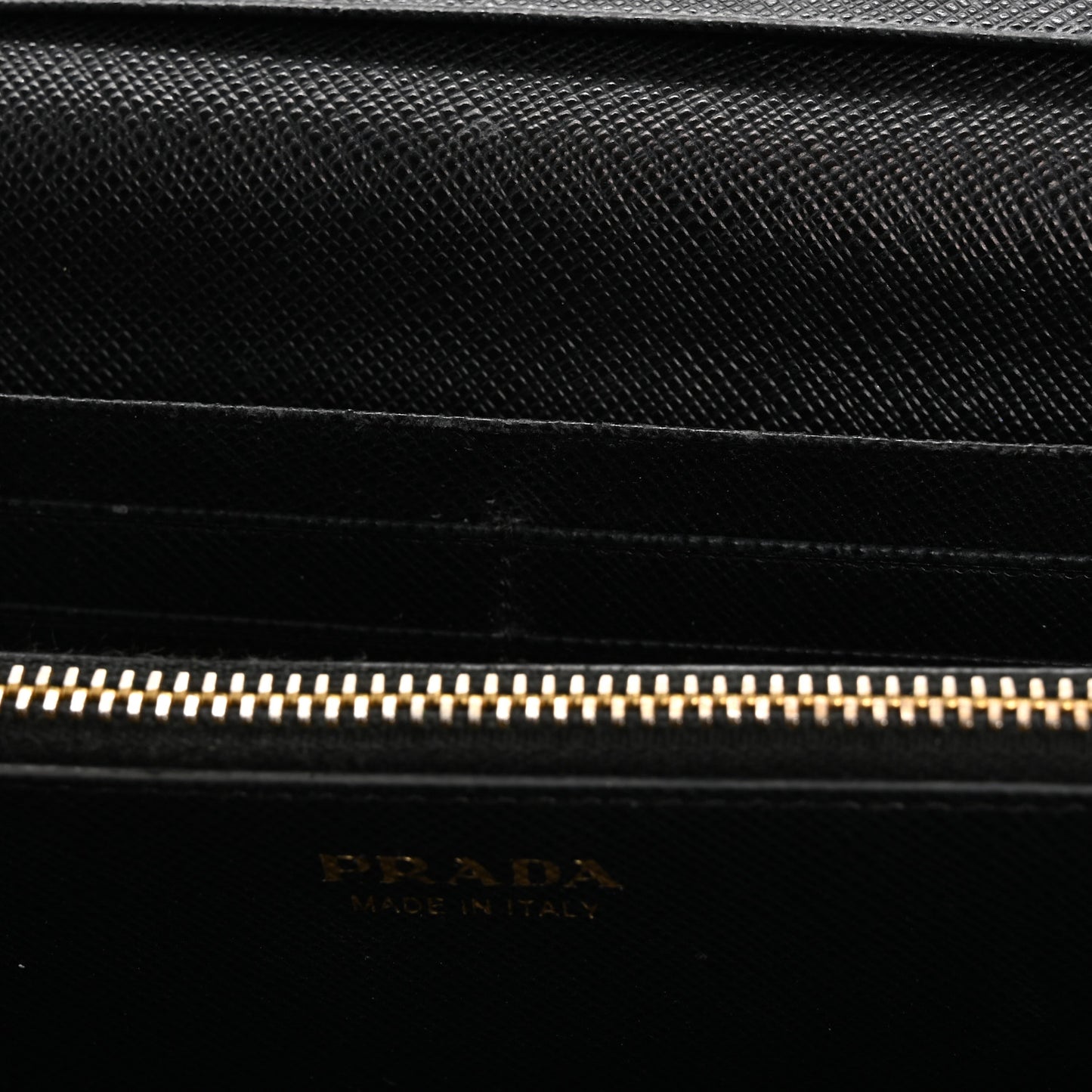 Saffiano Triangle Logo Continental Flap Travel Wallet Black