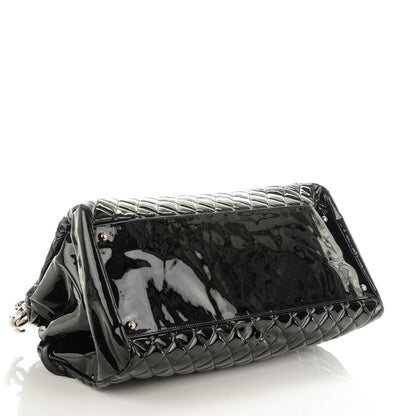 Chanel Patent Quilted Large Just Mademoiselle Bowling Bag Black 4 of 8