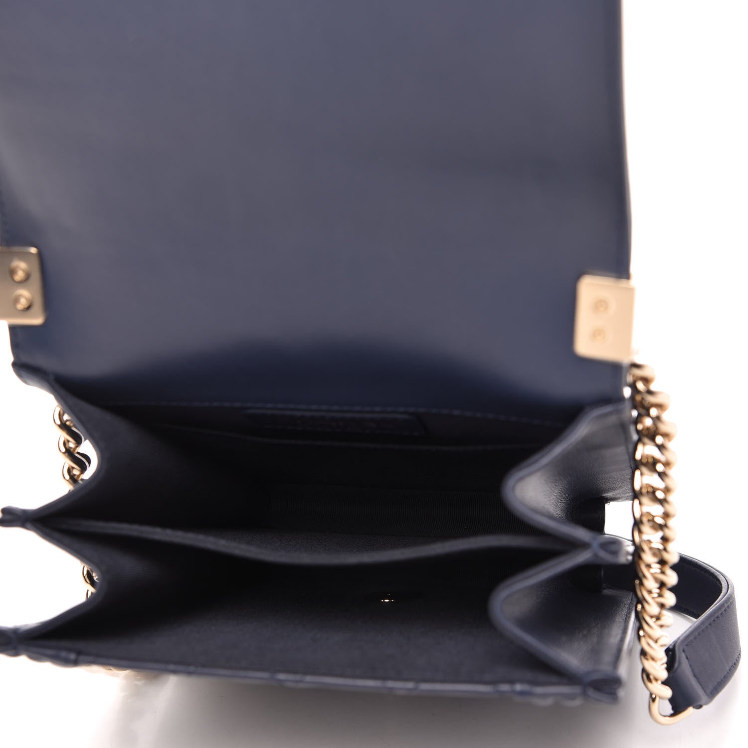 Chanel Calfskin Quilted North South Boy Flap Navy 5 of 9