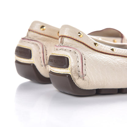 Louis Vuitton Goatskin Studded Suhali Loafers 35.5 Off White 17 of 17