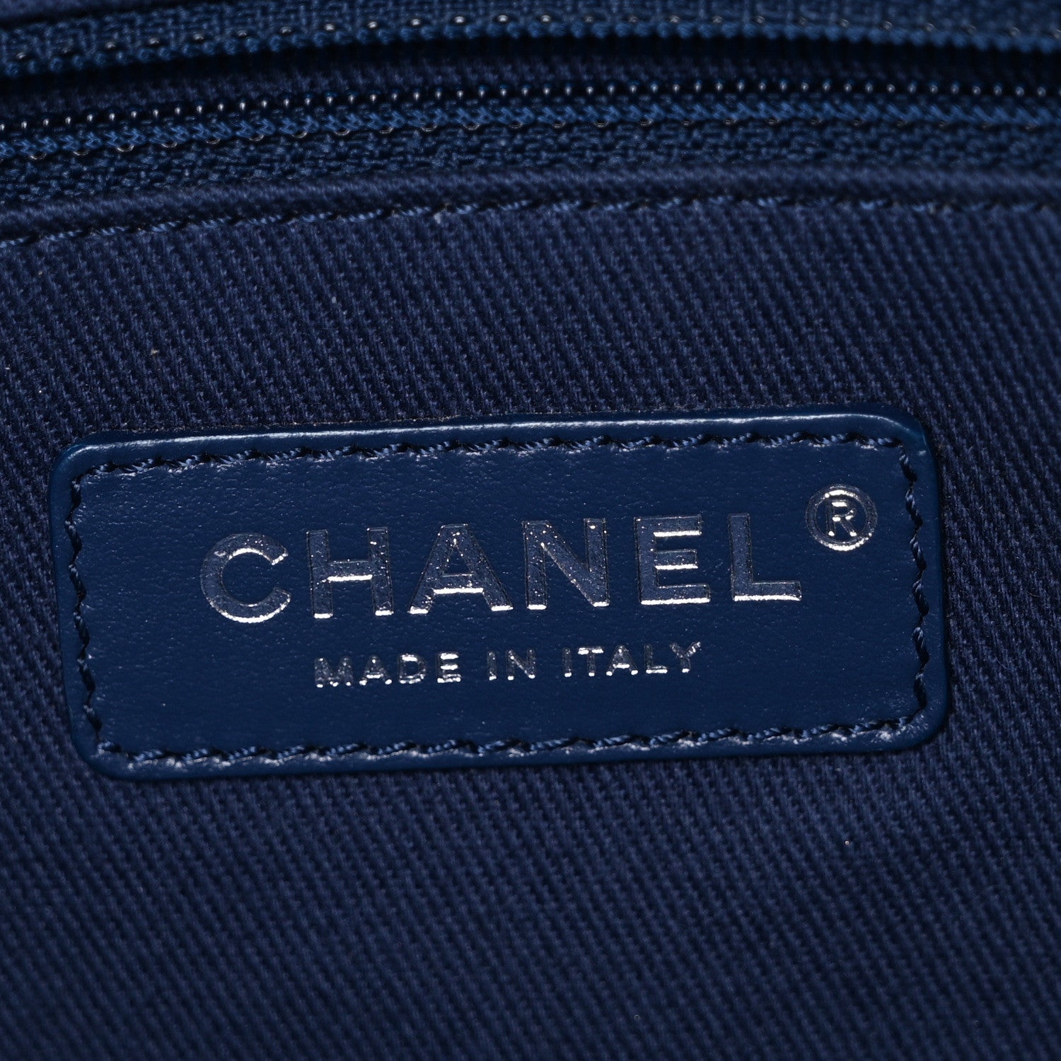 Chanel Mixed Fibers Calfskin Small Deauville Tote Blue 6 of 9